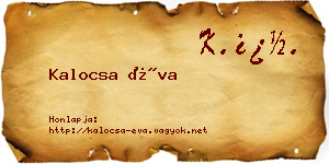 Kalocsa Éva névjegykártya